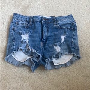 jeans shorts mid rise